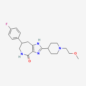 molecular formula C21H27FN4O2 B5907227 7-(4-fluorophenyl)-2-[1-(2-methoxyethyl)piperidin-4-yl]-5,6,7,8-tetrahydroimidazo[4,5-c]azepin-4(1H)-one 