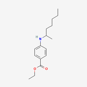 molecular formula C16H25NO2 B590724 Ethyl 4-[(heptan-2-yl)amino]benzoate CAS No. 132666-33-2