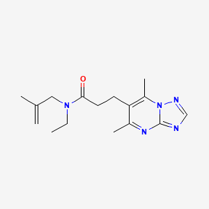 3-(5,7-dimethyl[1,2,4]triazolo[1,5-a]pyrimidin-6-yl)-N-ethyl-N-(2-methylprop-2-en-1-yl)propanamide
