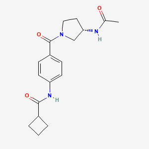 N-(4-{[(3S)-3-(acetylamino)pyrrolidin-1-yl]carbonyl}phenyl)cyclobutanecarboxamide