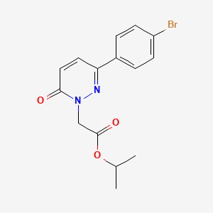 molecular formula C15H15BrN2O3 B5907275 isopropyl [3-(4-bromophenyl)-6-oxo-1(6H)-pyridazinyl]acetate 