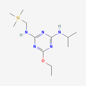 molecular formula C12H25N5OSi B590728 6-Ethoxy-N~2~-(propan-2-yl)-N~4~-[(trimethylsilyl)methyl]-1,3,5-triazine-2,4-diamine CAS No. 128942-11-0