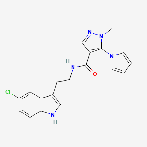 N-[2-(5-chloro-1H-indol-3-yl)ethyl]-1-methyl-5-(1H-pyrrol-1-yl)-1H-pyrazole-4-carboxamide