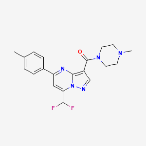 7-(difluoromethyl)-5-(4-methylphenyl)-3-[(4-methyl-1-piperazinyl)carbonyl]pyrazolo[1,5-a]pyrimidine