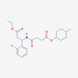 4-methylcyclohexyl 4-{[1-(2-chlorophenyl)-3-ethoxy-3-oxopropyl]amino}-4-oxobutanoate