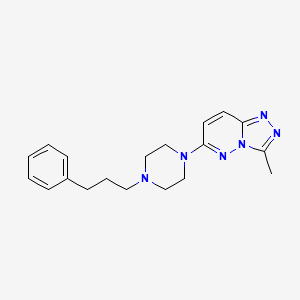 molecular formula C19H24N6 B590734 1-{3-Methyl-[1,2,4]triazolo[4,3-b]pyridazin-6-yl}-4-(3-phenylpropyl)piperazine CAS No. 1808381-22-7