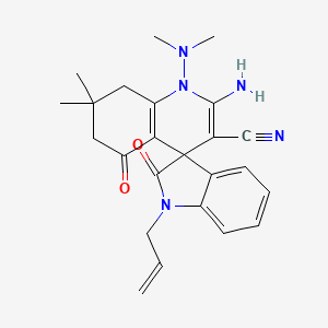 1-allyl-2'-amino-1'-(dimethylamino)-7',7'-dimethyl-2,5'-dioxo-1,2,5',6',7',8'-hexahydro-1'H-spiro[indole-3,4'-quinoline]-3'-carbonitrile