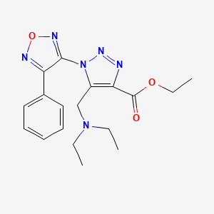 molecular formula C18H22N6O3 B5907405 ethyl 5-[(diethylamino)methyl]-1-(4-phenyl-1,2,5-oxadiazol-3-yl)-1H-1,2,3-triazole-4-carboxylate 