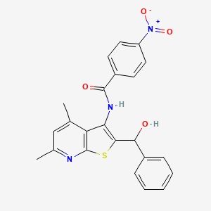 N-{2-[hydroxy(phenyl)methyl]-4,6-dimethylthieno[2,3-b]pyridin-3-yl}-4-nitrobenzamide