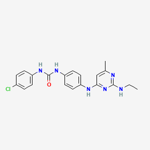 molecular formula C20H21ClN6O B5907425 N-(4-chlorophenyl)-N'-(4-{[2-(ethylamino)-6-methyl-4-pyrimidinyl]amino}phenyl)urea 