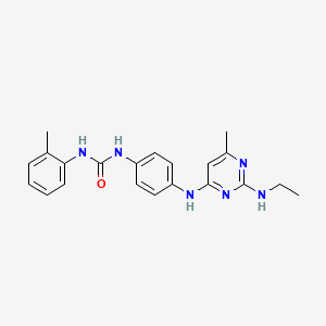 molecular formula C21H24N6O B5907433 N-(4-{[2-(ethylamino)-6-methyl-4-pyrimidinyl]amino}phenyl)-N'-(2-methylphenyl)urea 
