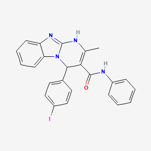 molecular formula C24H19IN4O B5907441 4-(4-iodophenyl)-2-methyl-N-phenyl-1,4-dihydropyrimido[1,2-a]benzimidazole-3-carboxamide 