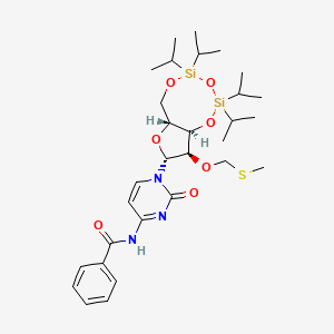 N-Benzoyl-2'-o-[(methylthio)methyl]-3',5'-o-[1,1,3,3-tetrakis(1-methylethyl)-1,3-disiloxanediyl]cytidine
