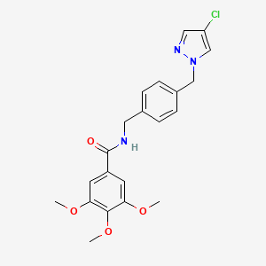 N-{4-[(4-chloro-1H-pyrazol-1-yl)methyl]benzyl}-3,4,5-trimethoxybenzamide