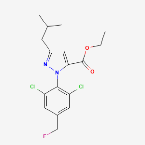 1-[2,6-DICHLORO-4-(FLUOROMETHYL)PHENYL]-3-(2-METHYLPROPYL)-1H-PYRAZOLE-5-CARBOXYLIC ACID ETHYL ESTER