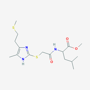 molecular formula C16H27N3O3S2 B5907471 methyl N-[({4-methyl-5-[2-(methylthio)ethyl]-1H-imidazol-2-yl}thio)acetyl]leucinate 