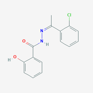 molecular formula C15H13ClN2O2 B5907497 N'-[1-(2-chlorophenyl)ethylidene]-2-hydroxybenzohydrazide 