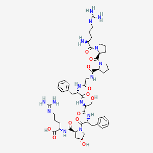 molecular formula C50H73N15O12 B590750 H-Arg-Pro-Pro-Gly-Phe-Ser-D-Phe-Hyp-Arg-OH CAS No. 127634-27-9