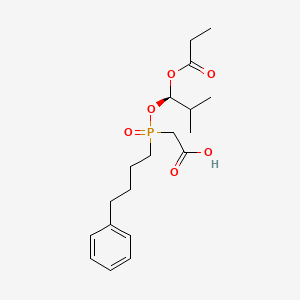 [[(1R)-2-Methyl-1-(1-oxopropoxy)propoxy](4-phenylbutyl)phosphinyl]acetic acid