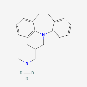 molecular formula C20H26N2 B590752 3-(5,6-dihydrobenzo[b][1]benzazepin-11-yl)-N,2-dimethyl-N-(trideuteriomethyl)propan-1-amine CAS No. 136765-54-3