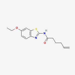 molecular formula C15H18N2O2S B5907526 N-(6-ethoxy-1,3-benzothiazol-2-yl)-5-hexenamide 