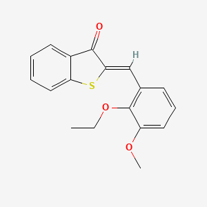molecular formula C18H16O3S B5907542 2-(2-ethoxy-3-methoxybenzylidene)-1-benzothiophen-3(2H)-one 