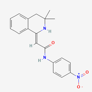 2-(3,3-dimethyl-3,4-dihydro-1(2H)-isoquinolinylidene)-N-(4-nitrophenyl)acetamide