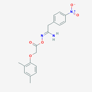 molecular formula C18H19N3O5 B5907586 N'-{[(2,4-dimethylphenoxy)acetyl]oxy}-2-(4-nitrophenyl)ethanimidamide 