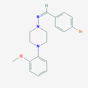 molecular formula C18H20BrN3O B5907593 N-(4-bromobenzylidene)-4-(2-methoxyphenyl)-1-piperazinamine 