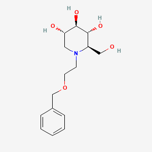 molecular formula C15H23NO5 B590760 (2R,3R,4R,5S)-1-(2-(Benzyloxy)ethyl)-2-(hydroxymethyl)piperidine-3,4,5-triol CAS No. 1203659-54-4