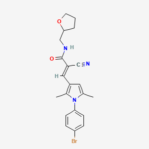 3-[1-(4-bromophenyl)-2,5-dimethyl-1H-pyrrol-3-yl]-2-cyano-N-(tetrahydro-2-furanylmethyl)acrylamide