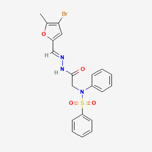 N-(2-{2-[(4-bromo-5-methyl-2-furyl)methylene]hydrazino}-2-oxoethyl)-N-phenylbenzenesulfonamide