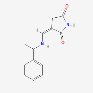molecular formula C13H14N2O2 B5907626 3-{[(1-phenylethyl)amino]methylene}-2,5-pyrrolidinedione 