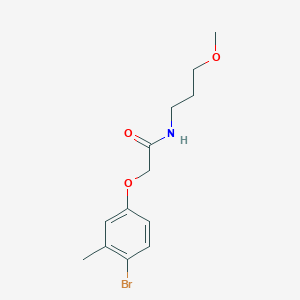 molecular formula C13H18BrNO3 B5907628 2-(4-bromo-3-methylphenoxy)-N-(3-methoxypropyl)acetamide 