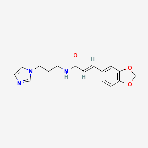 molecular formula C16H17N3O3 B5907638 3-(1,3-benzodioxol-5-yl)-N-[3-(1H-imidazol-1-yl)propyl]acrylamide 