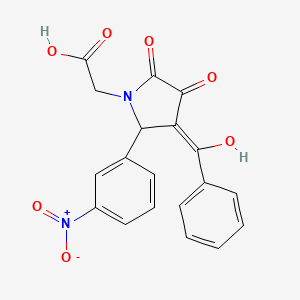 molecular formula C19H14N2O7 B5907642 [3-benzoyl-4-hydroxy-2-(3-nitrophenyl)-5-oxo-2,5-dihydro-1H-pyrrol-1-yl]acetic acid 