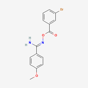 molecular formula C15H13BrN2O3 B5907656 N'-[(3-bromobenzoyl)oxy]-4-methoxybenzenecarboximidamide 