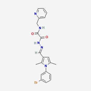 2-(2-{[1-(3-bromophenyl)-2,5-dimethyl-1H-pyrrol-3-yl]methylene}hydrazino)-2-oxo-N-(2-pyridinylmethyl)acetamide