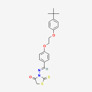 molecular formula C22H24N2O3S2 B5907668 3-({4-[2-(4-tert-butylphenoxy)ethoxy]benzylidene}amino)-2-thioxo-1,3-thiazolidin-4-one 