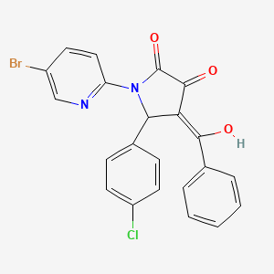 molecular formula C22H14BrClN2O3 B5907682 4-benzoyl-1-(5-bromo-2-pyridinyl)-5-(4-chlorophenyl)-3-hydroxy-1,5-dihydro-2H-pyrrol-2-one 