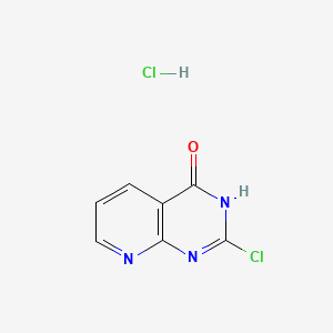 molecular formula C7H5Cl2N3O B590769 盐酸 2-氯吡啶并 [2,3-D]嘧啶-4(1H)-酮 CAS No. 126728-21-0