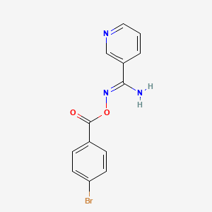 molecular formula C13H10BrN3O2 B5907692 N'-[(4-bromobenzoyl)oxy]-3-pyridinecarboximidamide CAS No. 6230-76-8