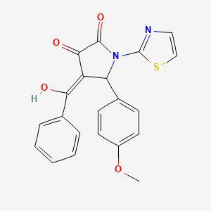 4-benzoyl-3-hydroxy-5-(4-methoxyphenyl)-1-(1,3-thiazol-2-yl)-1,5-dihydro-2H-pyrrol-2-one