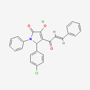 5-(4-chlorophenyl)-4-cinnamoyl-3-hydroxy-1-phenyl-1,5-dihydro-2H-pyrrol-2-one