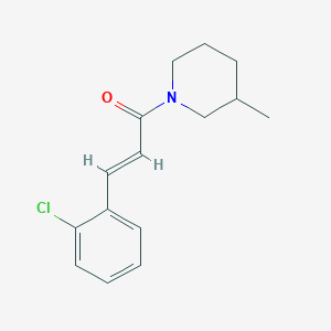 molecular formula C15H18ClNO B5907753 1-[3-(2-chlorophenyl)acryloyl]-3-methylpiperidine 