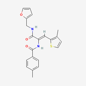 molecular formula C21H20N2O3S B5907757 N-(1-(((2-FURYLMETHYL)AMINO)CARBONYL)-2-(3-ME-2-THIENYL)VINYL)-4-METHYLBENZAMIDE 