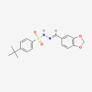 molecular formula C18H20N2O4S B5907777 N'-(1,3-benzodioxol-5-ylmethylene)-4-tert-butylbenzenesulfonohydrazide 