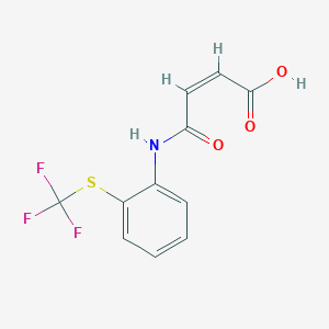molecular formula C11H8F3NO3S B5907778 4-oxo-4-({2-[(trifluoromethyl)thio]phenyl}amino)-2-butenoic acid 