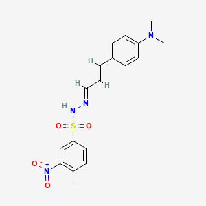molecular formula C18H20N4O4S B5907781 N'-{3-[4-(dimethylamino)phenyl]-2-propen-1-ylidene}-4-methyl-3-nitrobenzenesulfonohydrazide 