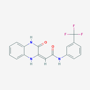 molecular formula C17H12F3N3O2 B5907786 2-(3-oxo-3,4-dihydro-2(1H)-quinoxalinylidene)-N-[3-(trifluoromethyl)phenyl]acetamide 
